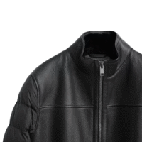 Mens-Black-biker-Puffer-Jacket 2