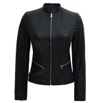 Womens-Black-Padded-Cafe-Racer-Leather-Jacket-510x510