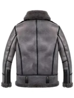 B3 Bomber Aviator Pilot Real Sheepskin Shearling Leather Jacket 2