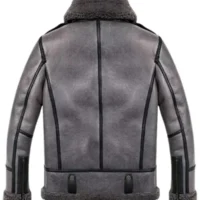 B3 Bomber Aviator Pilot Real Sheepskin Shearling Leather Jacket 2