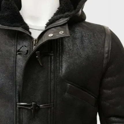 Mens-Black-Sheepskin-Duffle-Coat-2