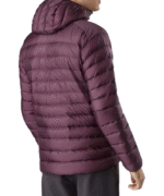 Burgundy Hooded Down Jacket 1