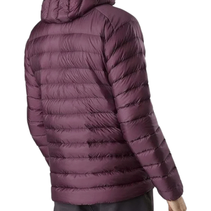 Burgundy Hooded Down Jacket 1
