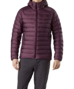 Burgundy Hooded Down Jacket 2