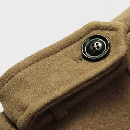 Mens-Elegant-Brown-Wool-Blend-Mid-Length-Coat-667x800 4