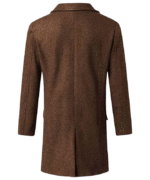 Mens Double Breasted Brown Coat 2