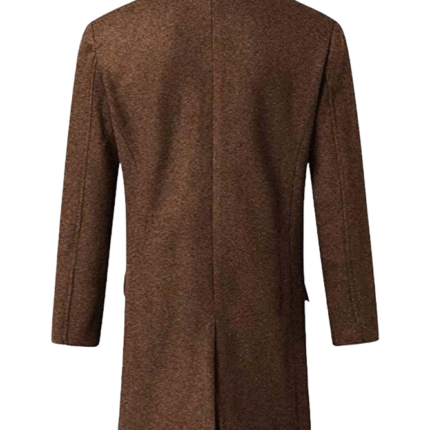 Mens Double Breasted Brown Coat 2
