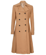 Women’s Beige Wool Coat – Double-Breasted 1