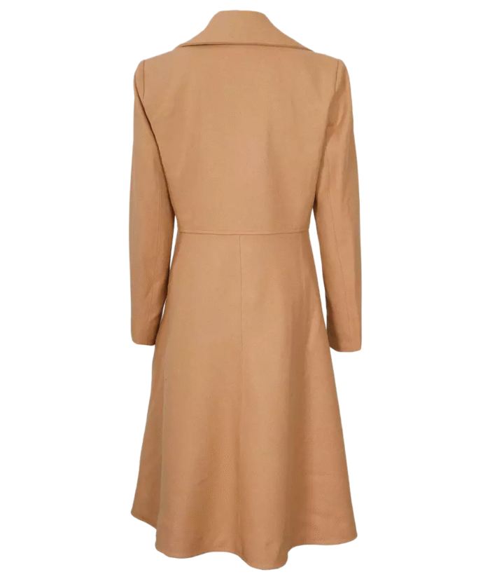 Women’s Beige Wool Coat – Double-Breasted 4