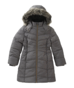 Womens Grey Hooded Puffer Coat 1