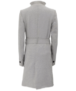 Womens Grey Wool Robe Coat 2