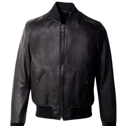 Men Fashion Black Bomber Jacket