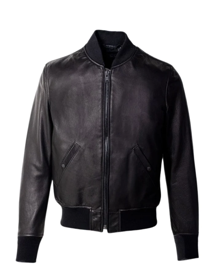 Men Fashion Black Bomber Jacket