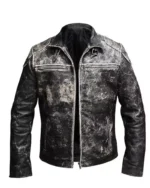 Mens Black Vintage Retro Distressed Antique Jacket 1