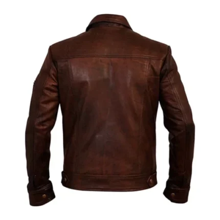 Vintage Brown Leather Jacket 2