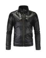 Women Black Leather Motorcycle Jacket