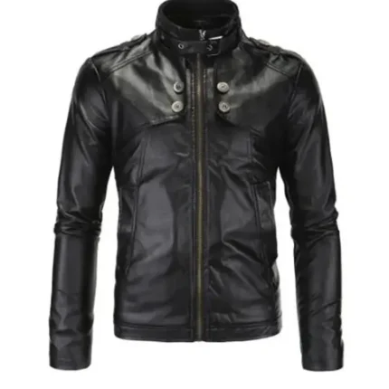 Women Black Leather Motorcycle Jacket