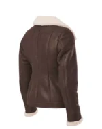 Women Brown B3 RAF Aviator Shearling Jacket 1