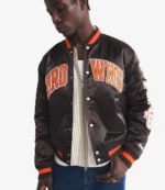 Abercrombie Cleveland Browns Lettermen Varsity Bomber Jacket Unisex