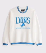 Abercrombie Detroit Lions Graphic Crew Sweatshirt For Unisex