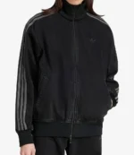Adidas Originals Zip-up Black Denim Jacket For Unisex