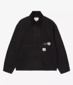 Unisex Carhartt OG Arcan Graphic Heart Of Detroit Black Jacket