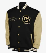 Colorado Buffaloes Franchise Club Varsity Full-Snap Black Jacket For Unisex