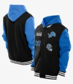 Detroit Lions New Era Black Fleece Hoodie Jacket For Unisex