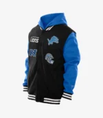 Unisex Detroit Lions New Era Black Fleece Hoodie Jacket
