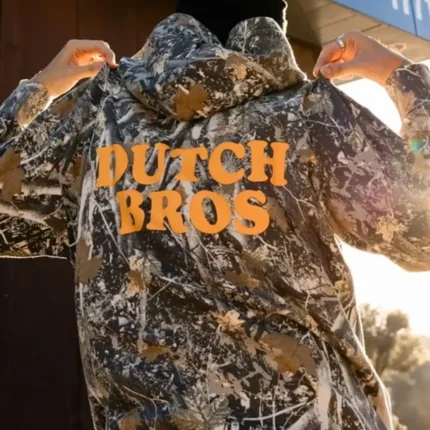 Dutch Bros Camo Pullover Hoodie For Unisex