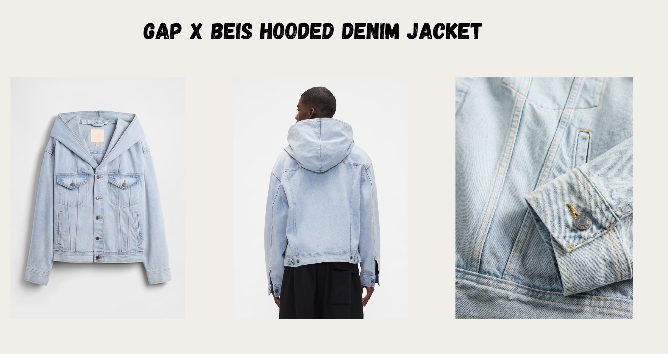 GAP X BEIS Hooded Denim Jacket banner
