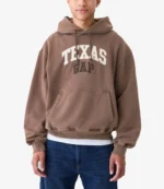 Unisex Gap Texas Logo Oversized Brown Hoodie