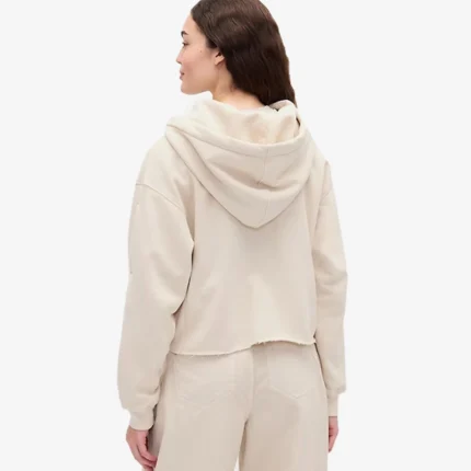Gap × BÉIS Oversized Fleece Crop Hoodie Womens