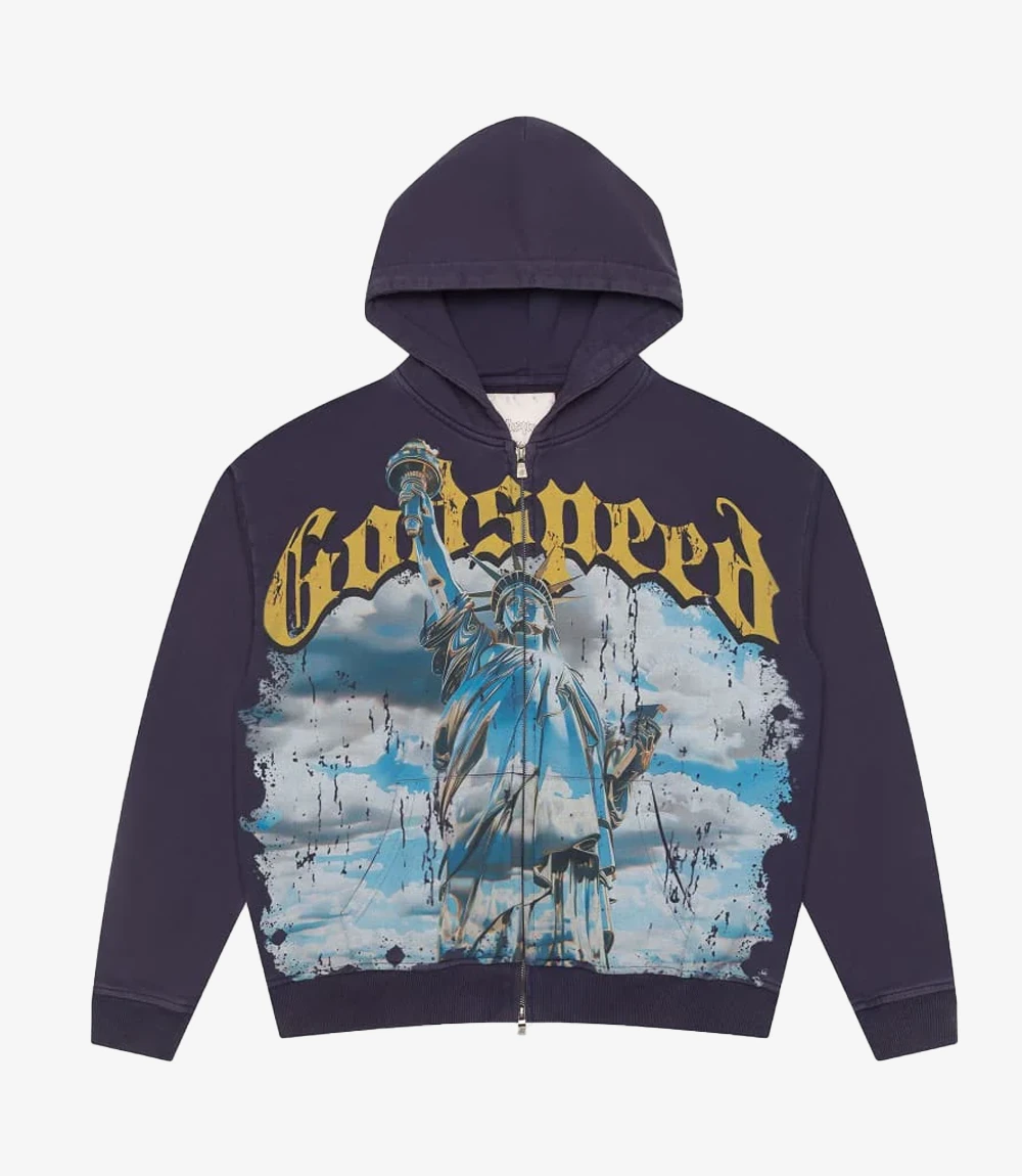 God Speed Chrome Liberty Zip Hoodie God Speed Chrome Liberty Zip Hoodie For Unisex