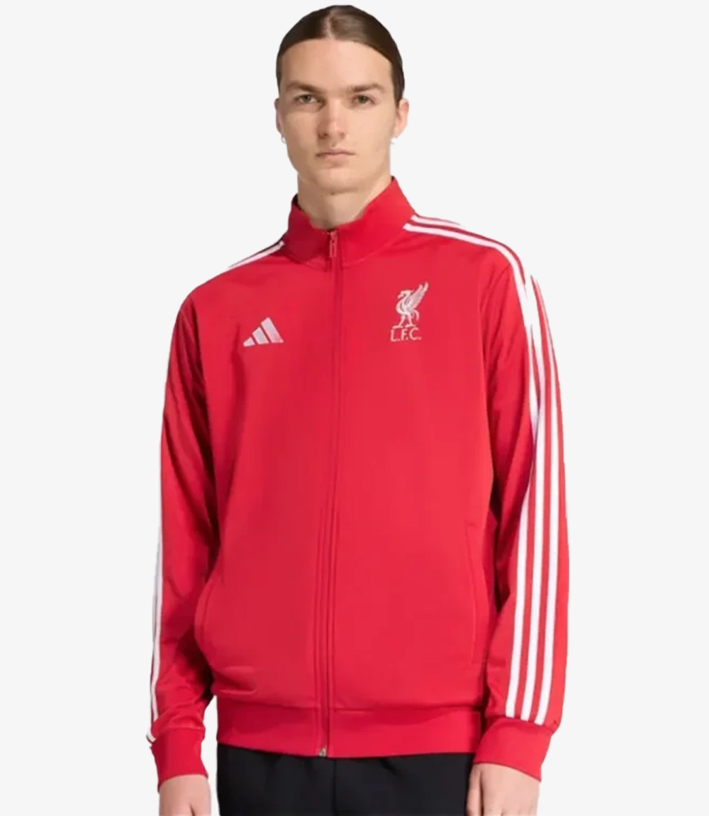 LFC adidas DNA Red Anthem Zip-Up Jacket LFC adidas Mens DNA Red Anthem Zip-Up Jacket