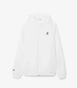 Unisex Lacoste x Novak Djokovic The GOAT White Fleece Jacket