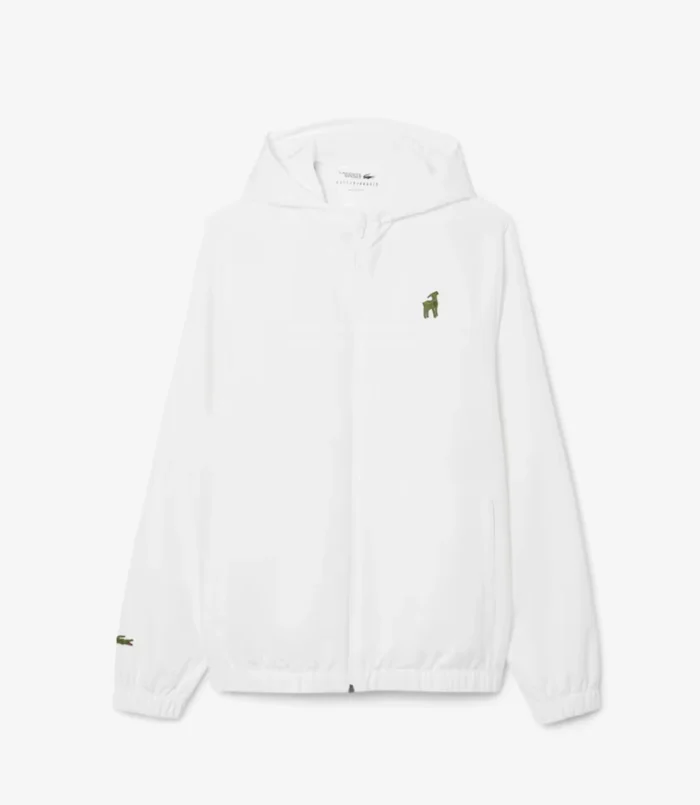 Unisex Lacoste x Novak Djokovic The GOAT White Fleece Jacket