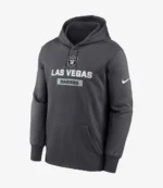 Unisex Las Vegas Raiders Anthracite Toss Sweep Performance Grey Hoodie