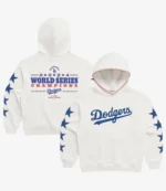 Los Angeles Dodgers Madhappy White 2024 World Series Champions Star Pullover Hoodie