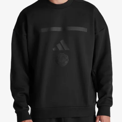 Manchester United x adidas Z.N.E. Black Fleece Sweatshirt For Unisex