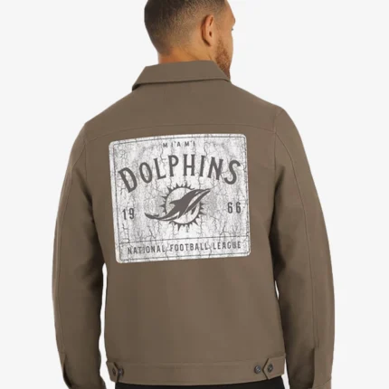 Miami Dolphins Darius Rucker x NFL Tan Trucker Full-Snap Jacket For Unisex
