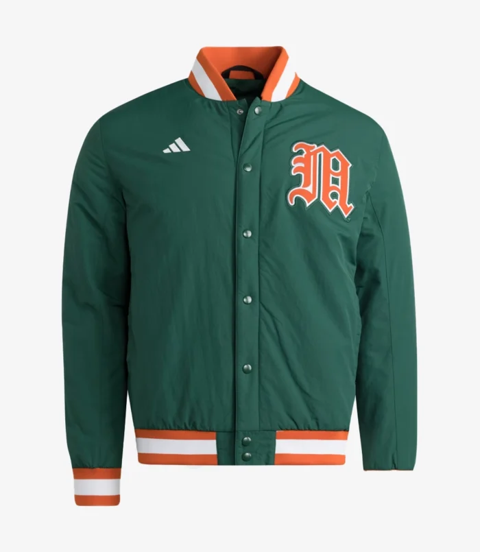 Miami Hurricanes Adidas Coaches Dugout Jacket For Unisex