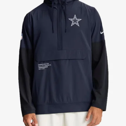Nike Dallas Cowboys Sideline Alt Pack Anorak Hoodie Jacket For Unisex