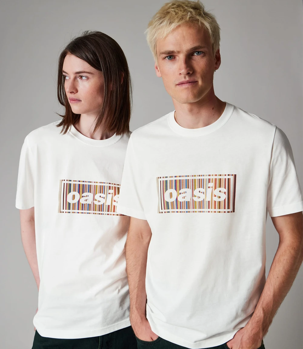 Paul Smith x Oasis Stripe Logo Fleece T-Shirt Paul Smith x Oasis Stripe Logo Fleece T-Shirt Unisex