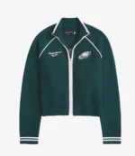 Philadelphia Eagles Mockneck Zipper Green Cardigan Unisex