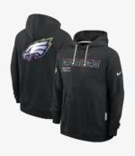 Philadelphia Eagles Nike Black 2025 NFL Crucial Catch Sideline Hoodie For Unisex