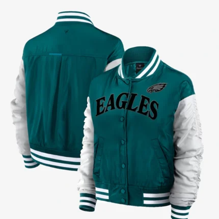Women's Philadelphia Eagles Satin Varsity Jacket