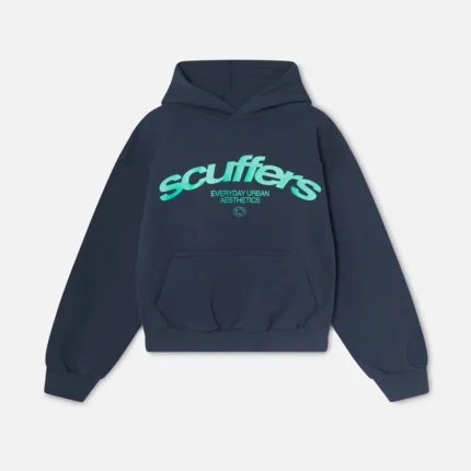 Scuffers Iconic Blue Pullover Hoodie For Unisex