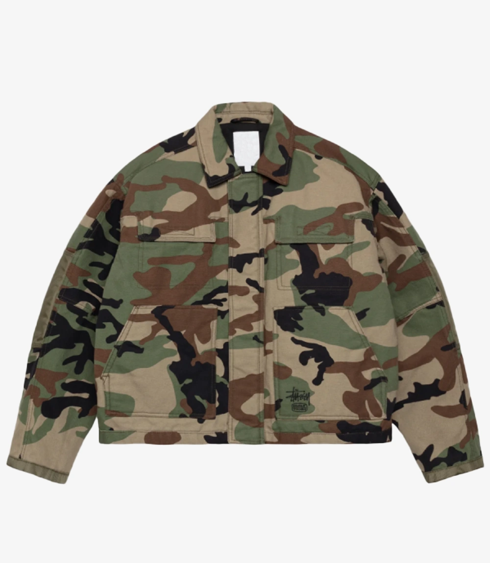 Stüssy Woodland Camo Workwear Jacket Stüssy Woodland Camo Workwear Jacket For Unisex
