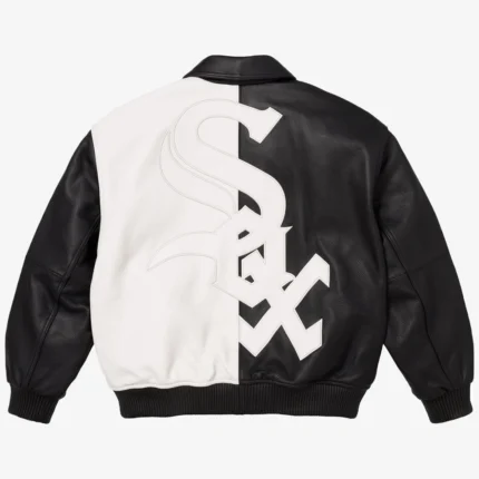Supreme Chicago White Sox Leather Varsity Jacket For Unisex